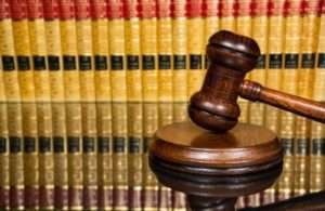 Gavel and law books