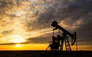 Oil horse at night
