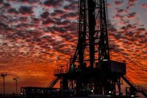 oil rig at summer set