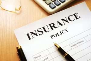 Insurance policy on desk