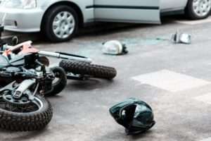 Motorcycle after accident