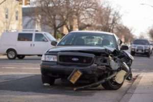 Car hit in front