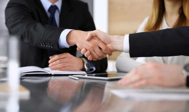 lawyer shaking hand