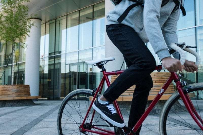 person riding bicycle