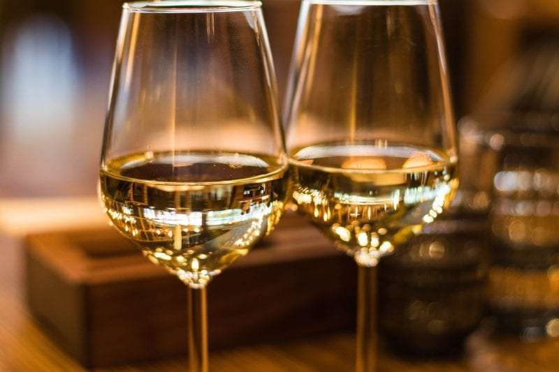 two wine glasses