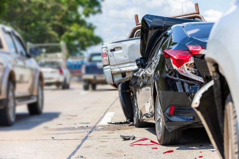 Multiple cars in accident