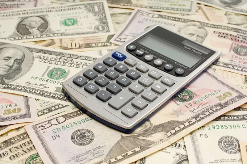 calculator and money